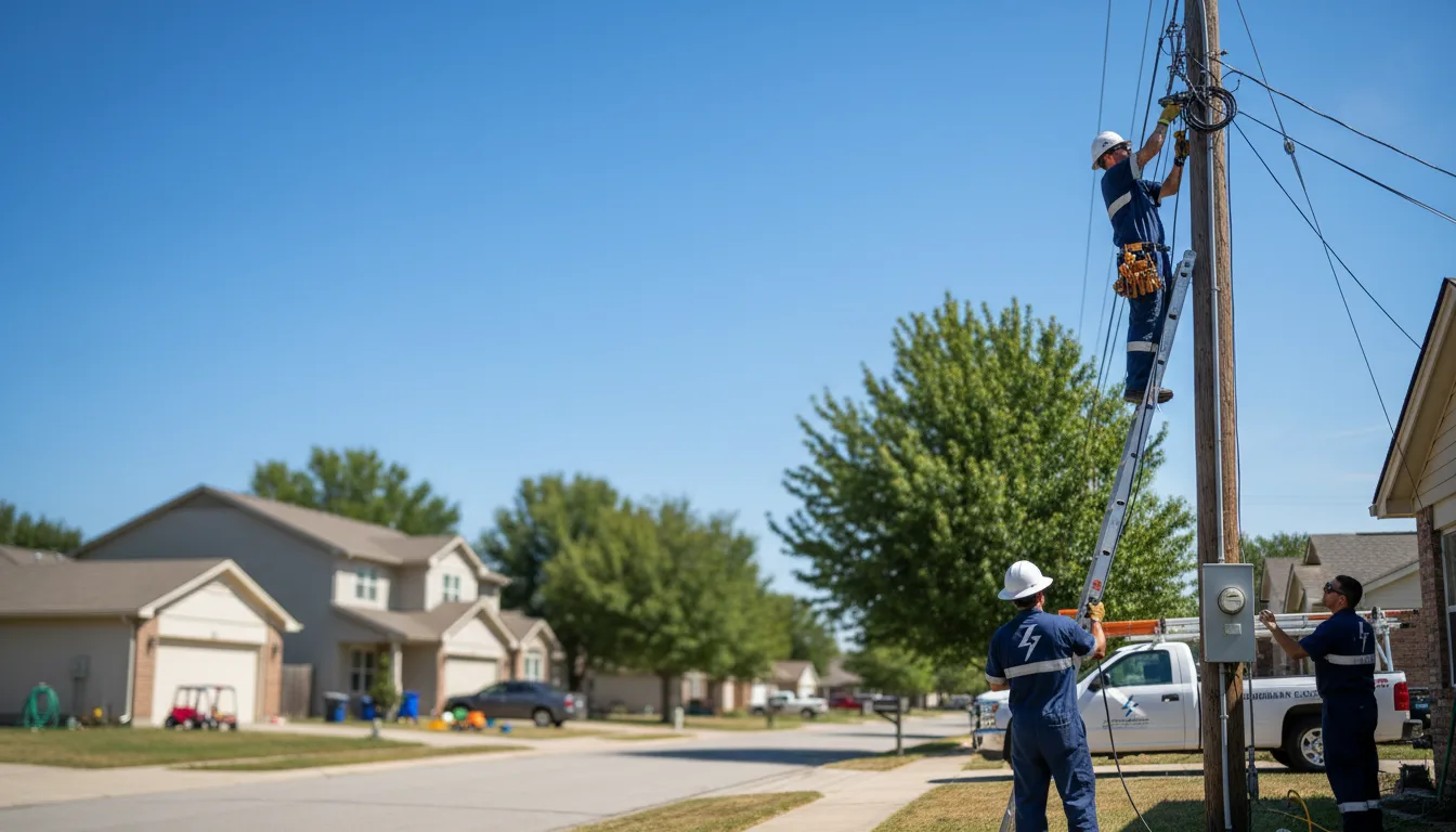 Residential electrician providing installation services in Wilmore, KS